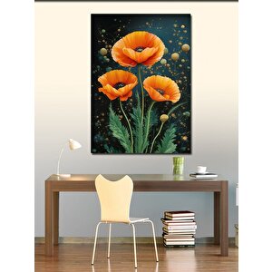 Kanvas Tablo Turuncu Gelincik Çiçekleri 100x140 cm