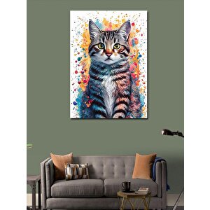 Kanvas Tablo Tekir Kedi 100x140 cm
