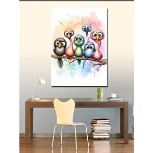 Kanvas Tablo Daldaki Sevimli Kuşlar 70x100 cm