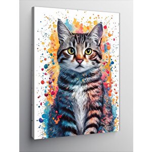 Kanvas Tablo Tekir Kedi