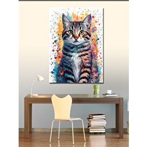 Kanvas Tablo Tekir Kedi