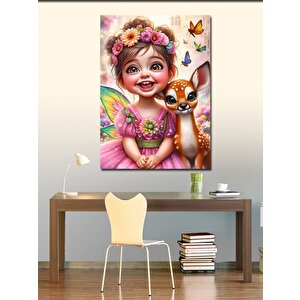 Kanvas Tablo Renkli Çiçekler Ve Yusufçuk 70x100 cm