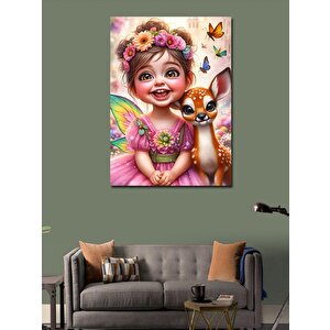 Kanvas Tablo Renkli Çiçekler Ve Yusufçuk 70x100 cm
