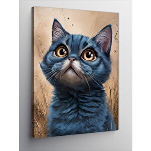 Kanvas Tablo Sevimli Gri Kedi