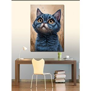 Kanvas Tablo Sevimli Gri Kedi