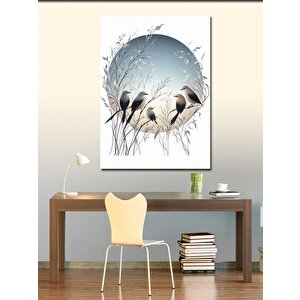 Kanvas Tablo Kuşlar Ve Çiçekler 70x100 cm