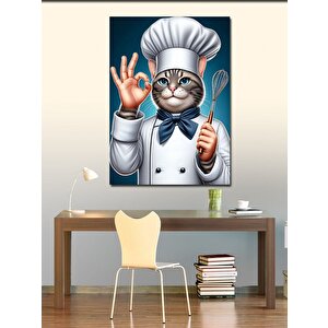 Kanvas Tablo Aşçı Kedi