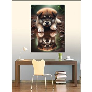 Kanvas Tablo Sigara İçen Kuru Kafa 70x100 cm