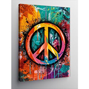 Kanvas Tablo Parmak Çocuk Ve Mavi Çiçekler 70x100 cm