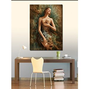 Kanvas Tablo Parmak Cüce Ve Çiçekler 100x140 cm