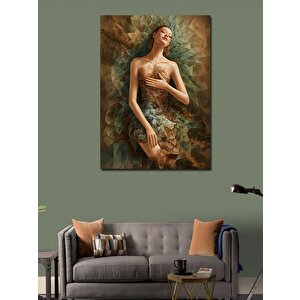 Kanvas Tablo Parmak Cüce Ve Çiçekler 100x140 cm