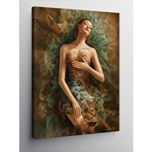 Kanvas Tablo Parmak Cüce Ve Çiçekler 70x100 cm
