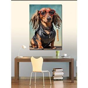 Kanvas Tablo Güneş Gözlüklü Köpek