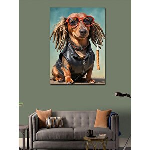 Kanvas Tablo Güneş Gözlüklü Köpek