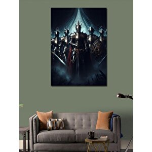 Kanvas Tablo Sevimli Tavşan Çiçeklerle 100x140 cm