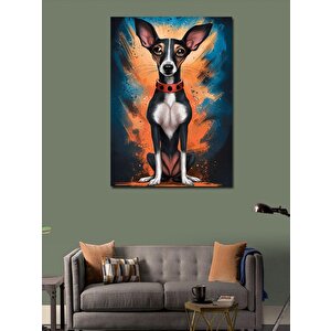 Kanvas Tablo Papyonlu Köpek 70x100 cm