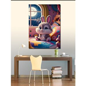 Kanvas Tablo Kahve İçen Kedi 70x100 cm