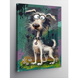 Kanvas Tablo Sevimli Beyaz Köpek