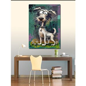 Kanvas Tablo Sevimli Beyaz Köpek