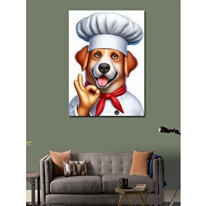 Kanvas Tablo Sevimli Şef Köpek 70x100 cm