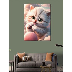 Kanvas Tablo Topla Oynayan Kedi 70x100 cm