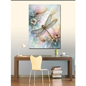 Kanvas Tablo Çiçekler Ve Yusufçuk 70x100 cm