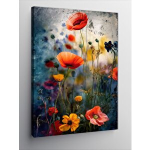 Kanvas Tablo Renkli Çiçekler Ve Doğa 100x140 cm