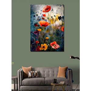 Kanvas Tablo Renkli Çiçekler Ve Doğa 100x140 cm