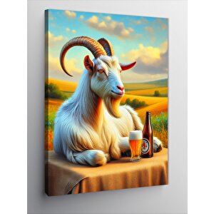 Kanvas Tablo Keçi Ve Bira