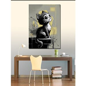 Kanvas Tablo Sevimli Yavru Kedi 100x140 cm