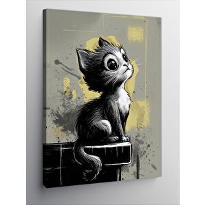 Kanvas Tablo Sevimli Yavru Kedi 70x100 cm