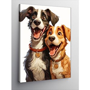 Kanvas Tablo Dost Köpekler