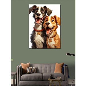 Kanvas Tablo Dost Köpekler