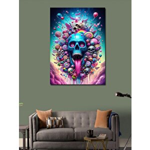 Kanvas Tablo Mavi Kuru Kafa 70x100 cm