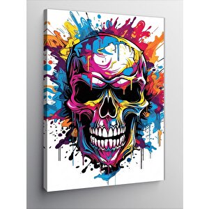 Kanvas Tablo Boyalar Ve Kuru Kafa 70x100 cm