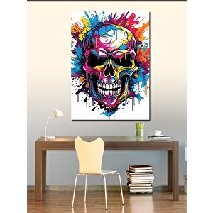 Kanvas Tablo Boyalar Ve Kuru Kafa 70x100 cm