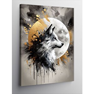 Kanvas Tablo Kurt Ve Dolunay 100x140 cm