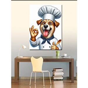 Kanvas Tablo Aşçı Köpek 100x140 cm