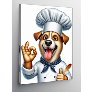 Kanvas Tablo Aşçı Köpek