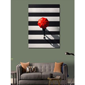 Kanvas Tablo Kuşbaşı Kışı Yaya Geçidindeki İnsan 100x140 cm