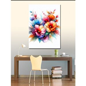 Kanvas Tablo Güzel Renkli Çiçekler 100x140 cm