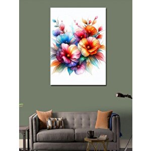 Kanvas Tablo Güzel Renkli Çiçekler 100x140 cm