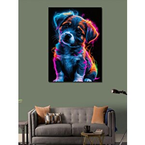 Kanvas Tablo Renkli Yavru Köpek 70x100 cm
