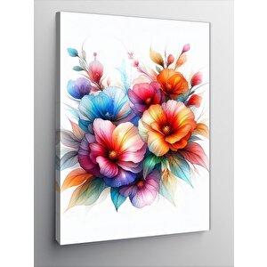 Kanvas Tablo Güzel Renkli Çiçekler 70x100 cm