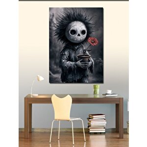 Kanvas Tablo Kukla Ve Kırmızı Çiçek 70x100 cm