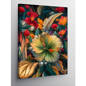 Kanvas Tablo Renkli Çiçekler 100x140 cm