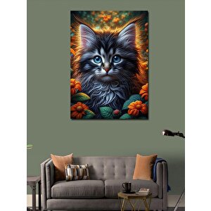 Kanvas Tablo Siyah Yavru Kedi 70x100 cm