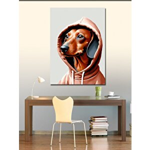 Kanvas Tablo Kapşonlu Köpek 100x140 cm