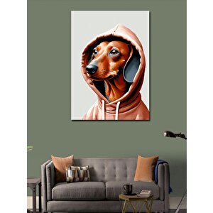 Kanvas Tablo Kapşonlu Köpek