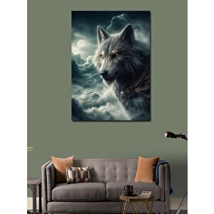 Kanvas Tablo Aslan Ve Yavru Kedi Süt İçerken 100x140 cm